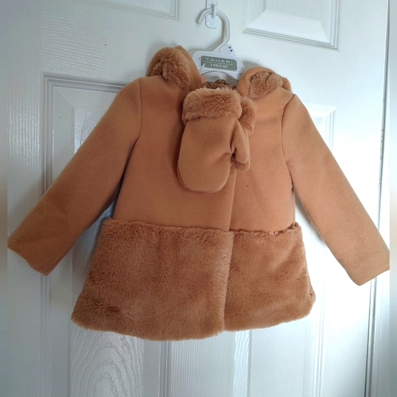 Sold NWT tahari baby peacoat and mittens set - Picture 2 of 7